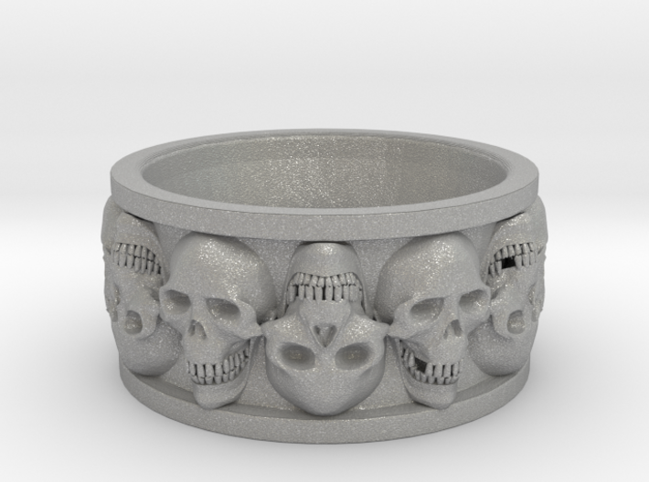 FacedSkull ring 3d printed