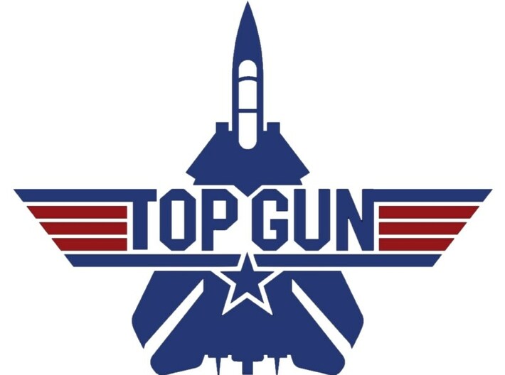 US Navy &quot;TopGun&quot; Fighter Weapons School logo 3d printed