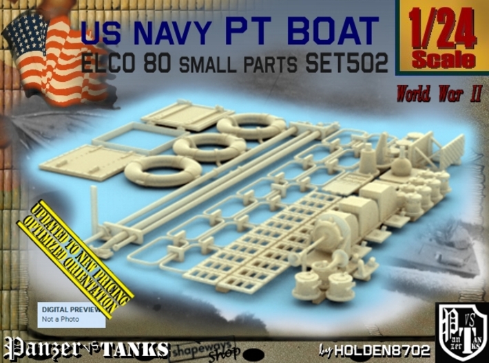 1/24 PT Boat Small Parts Set502 3d printed