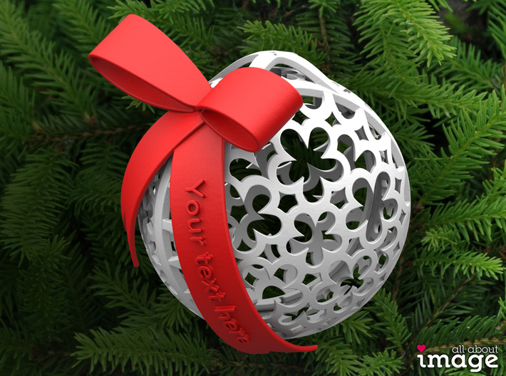 Customizable Christmas Ornament - Flowers 3d printed