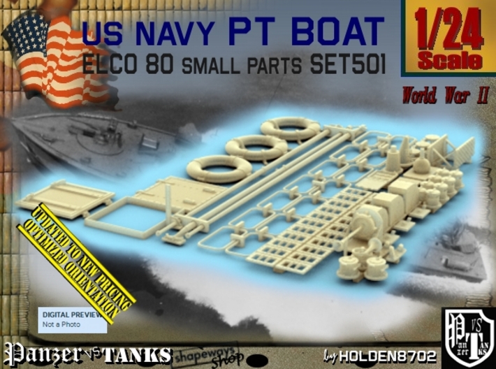 1/24 PT Boat Small Parts Set501 3d printed