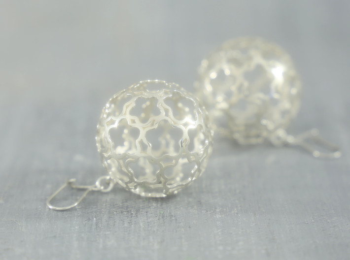 Earring set Flower Ball 28 3d printed 