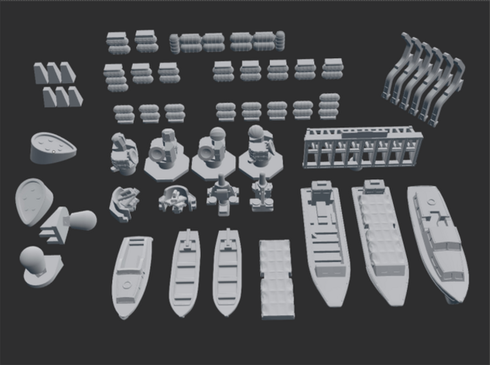 HMS Blake Command Helicopter Cruiser C99. 1/700 3d printed The Parts.