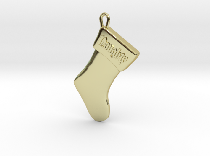 &quot;Naughty&quot; Christmas Stocking Pendant 3d printed