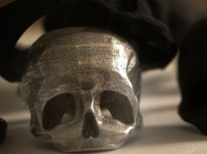 Skull Ring US 11 3d printed stainless steel skull ring