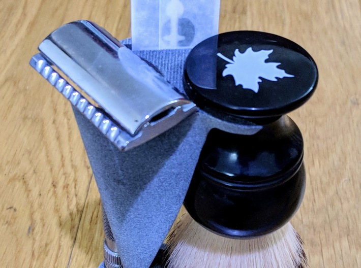 Shaving razor and brush holder 3d printed 