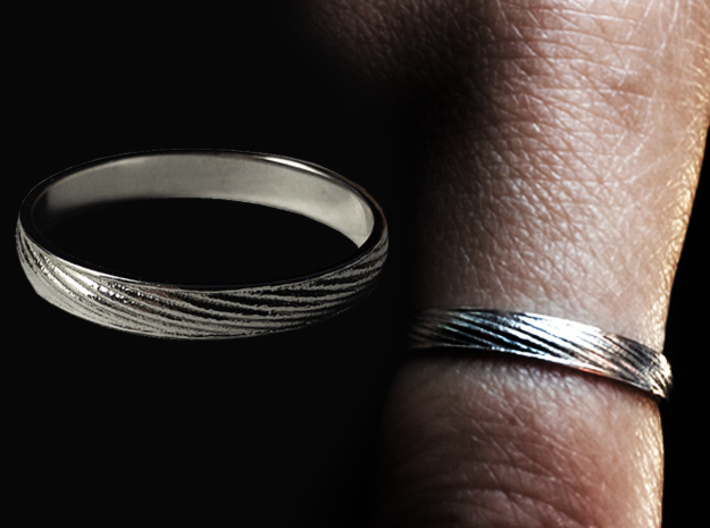 SculptedTwisted Ring 3d printed