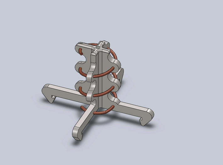 5.8ghz Helical Antenne 3 Turn RHCP 3d printed solidworks render