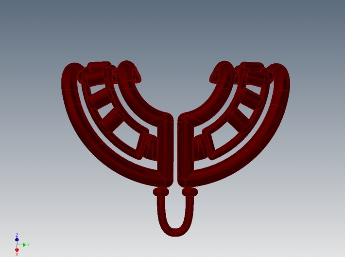 Necklace  Burgundy V1 3d printed 