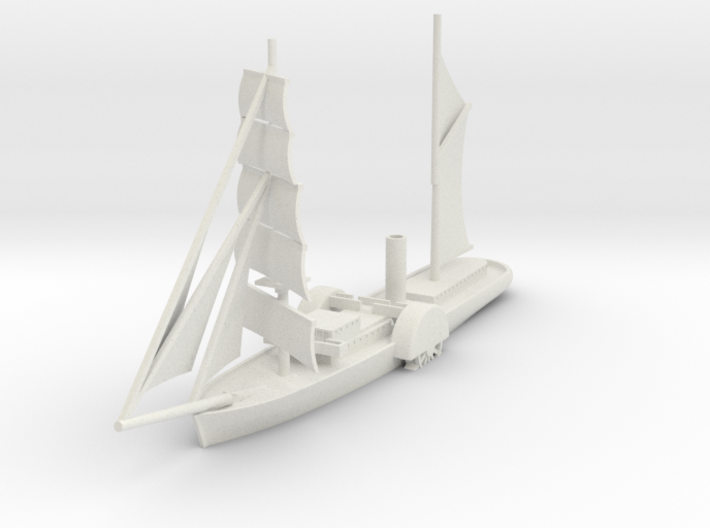 Sailing Paddle Steamer version 2 3d printed