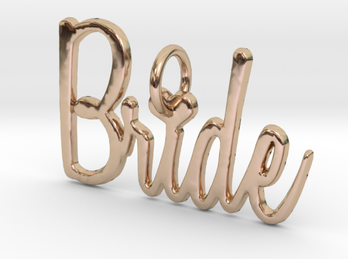 Bride Heart Pendant 3d printed