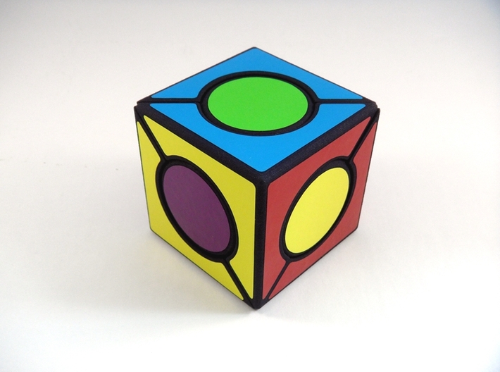 Six Spot Cube 3d printed Dots Scrambled