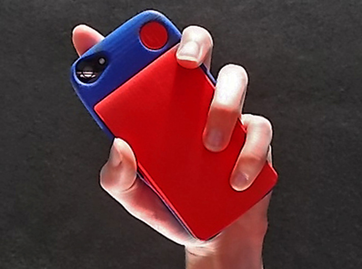 iPhone 5S kit-case 3d printed iPhone 5S kit-case shown in Royal Blue with ULTRA SLIM Wallet Accesory