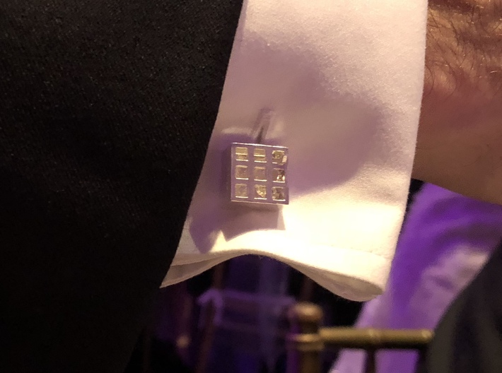 Square Cell Cufflinks 3d printed 