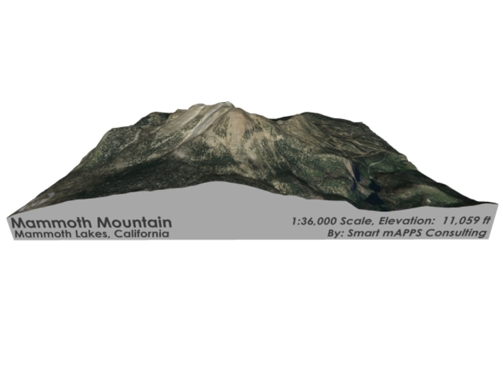 Mammonth Mountain - Summer: 5"x7" 3d printed 