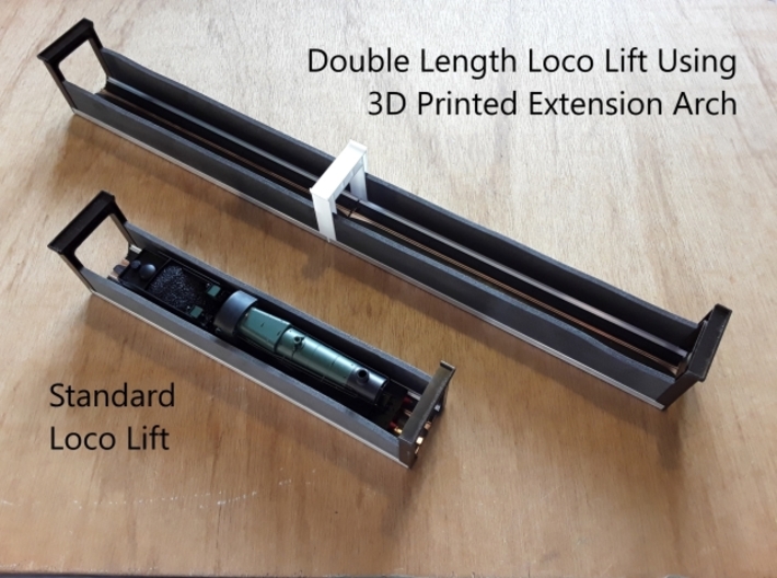 43-01 Loco Lift Extension Arch 3d printed Comparison of Standard Loco Lift and Extended Loco Lift
