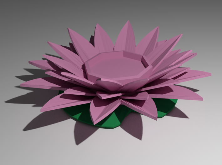 Water Lily Candle Holder 3d printed