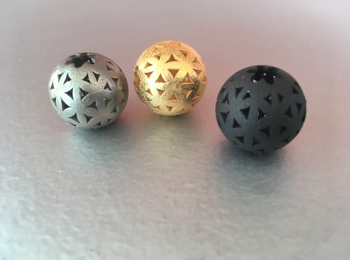 Flower of life bead sphere  3d printed 