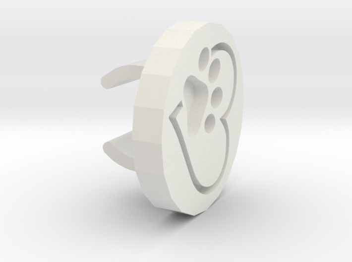 Stethoscope charm: Heart Paw 3d printed