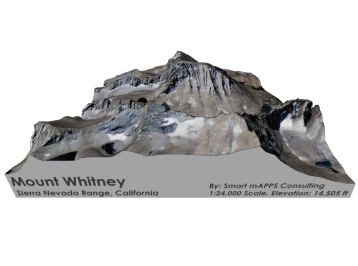 Mount Whitney Color: 6"x6" 3d printed 