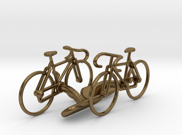 Racing Bicycle Cufflinks 3d printed 