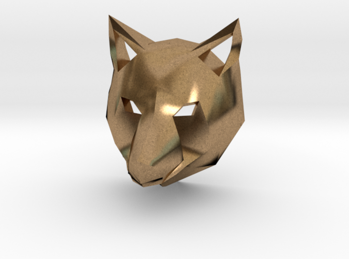 Low Poly Wolf Pendant 3d printed