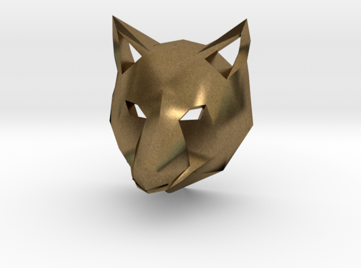 Low Poly Wolf Pendant 3d printed