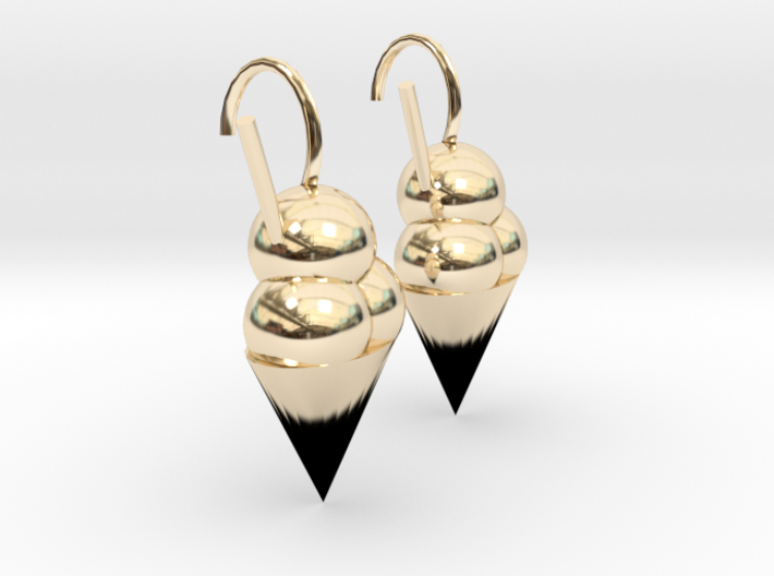Icecream earrings  3d printed