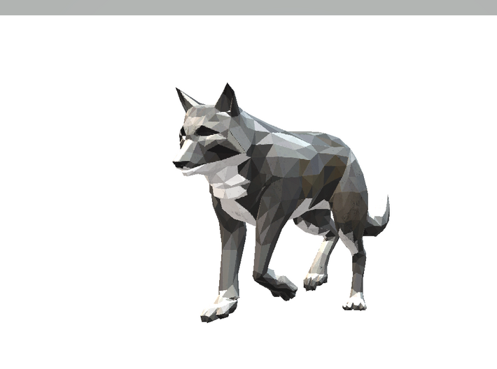 Gray wolf / Серый волк 3d printed 