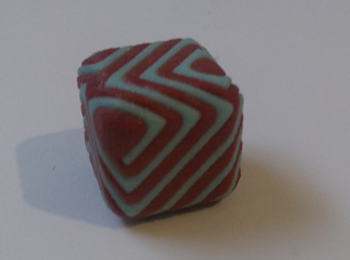 Cube patchwork spiral 3d printed 