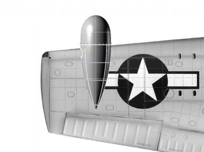 F6F-3N APS-6 Radar Pod (1:18) 3d printed placement