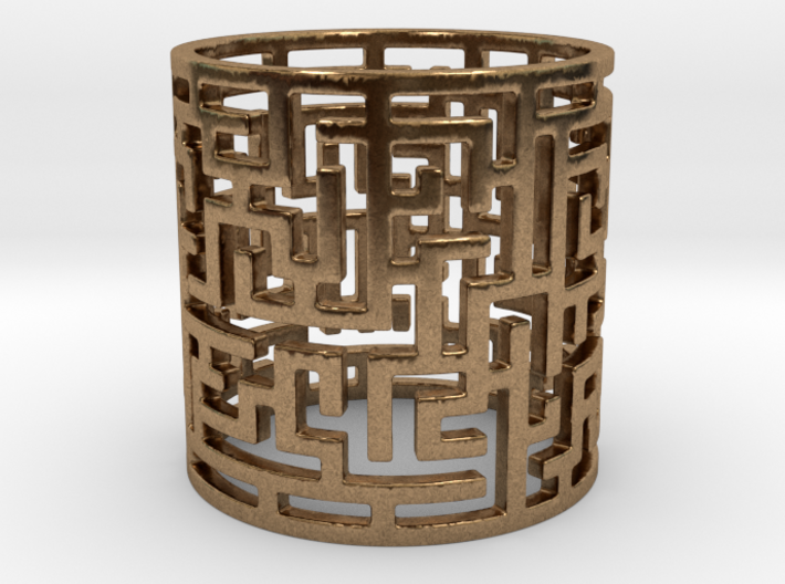 Puzzle Tunnel Ring Size 7.5 (Modified) 3d printed