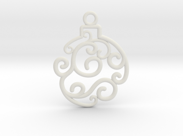 Holiday Swirl Ornament 3d printed