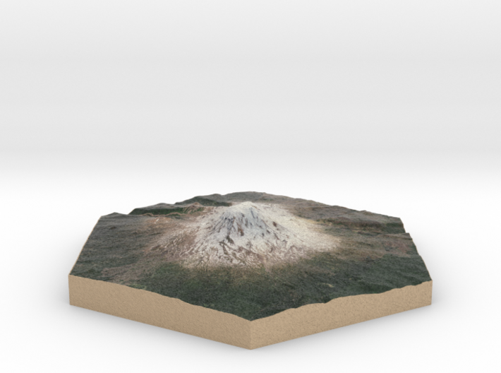 Model of Mt. Adams, WA (10cm, Full-Color) 3d printed 