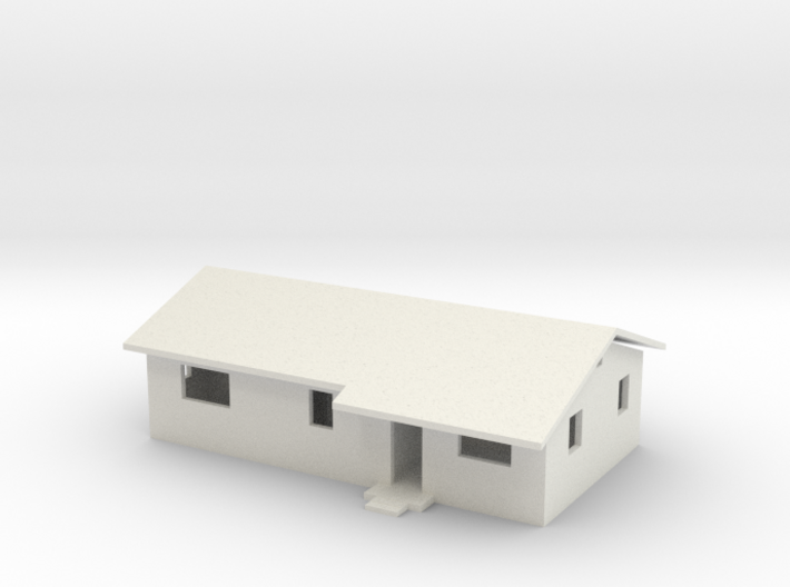 Rambler House with Roof in HO Scale 3d printed