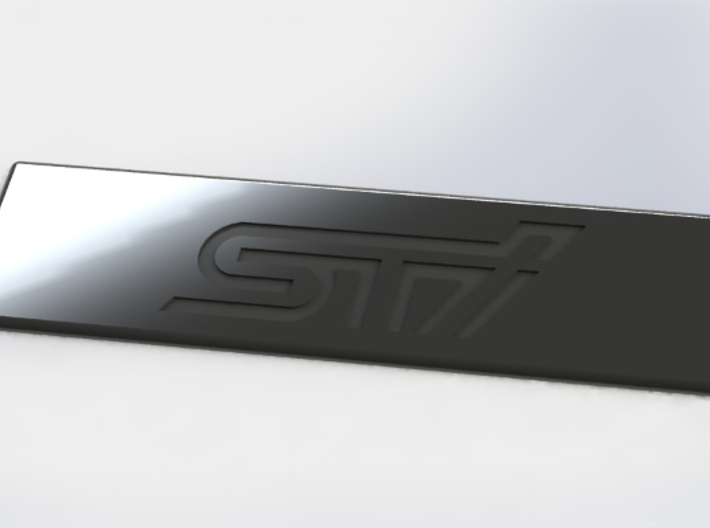 STI Floor Mat Badge for WeatherTech Liners 3d printed 