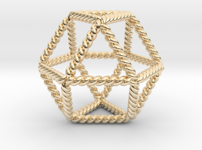 Twisted Cuboctahedron LH 2&quot; 3d printed