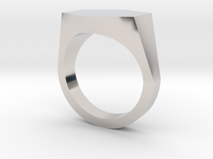 hexagon customizable ring 3d printed