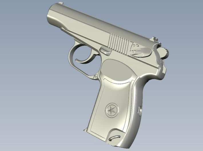 1/25 scale USSR KGB Makarov pistol x 1 3d printed 