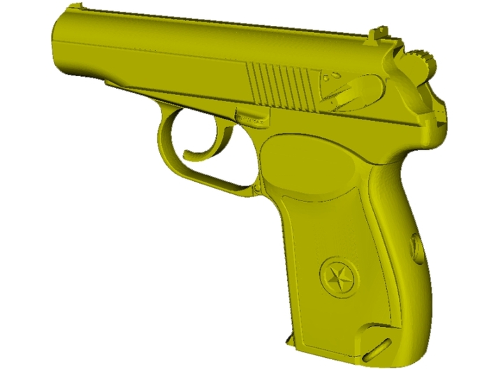 Revolver ou pistolet chromé en plastique