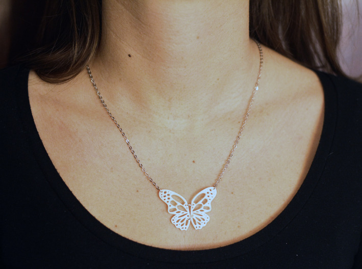Butterfly pendant 3d printed 