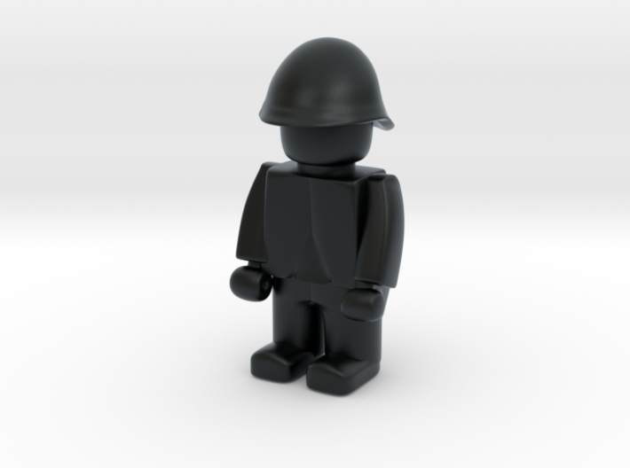 5 x Netherlands WWII 3d printed Example figurine wearing the helmet in black Hi-Def Acrylate