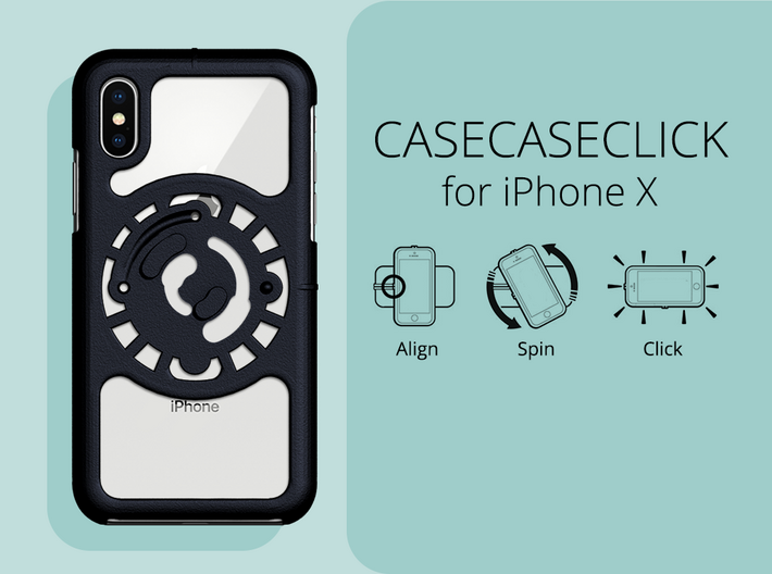 for iPhone X : core : CASECASE CLICK 3d printed