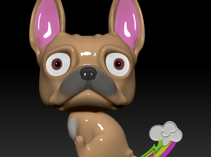 French Bulldog Cartoon Character 3d printed 