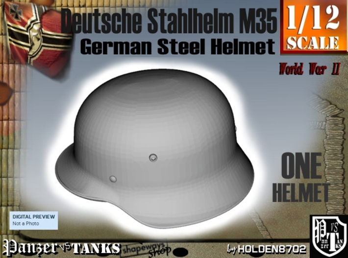 1/12 German Stahlhelm M35 3d printed