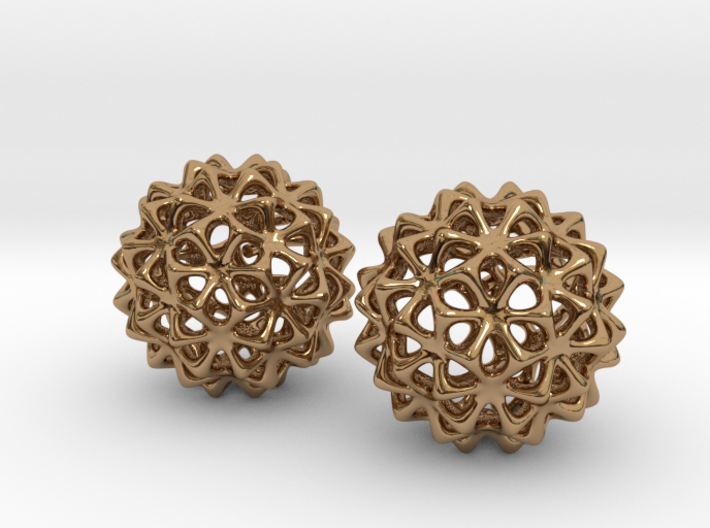 Snowballs - Earrings in Cast Metals 3d printed