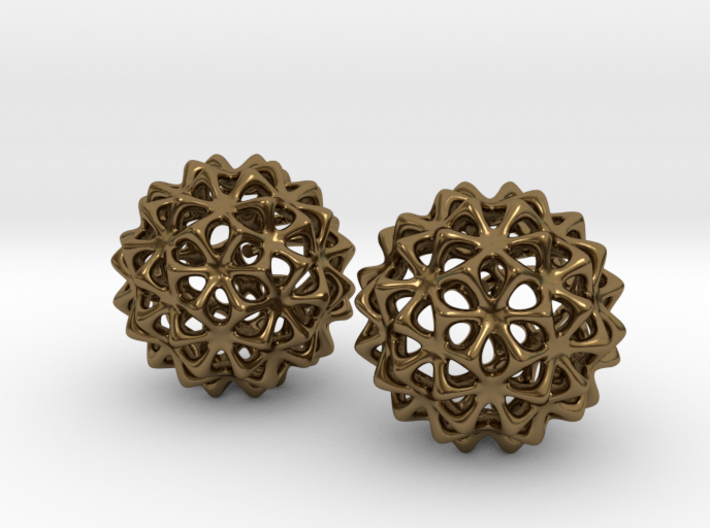 Snowballs - Earrings in Cast Metals 3d printed