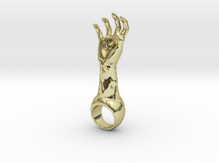 big silly hand ring size 9 3d printed