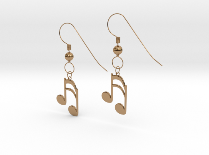 Music note earrings version 1 3d printed