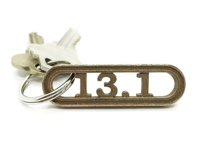 13.1 Half Marathon Runner Keychain 3d printed Half Marathon Keychain for Runners